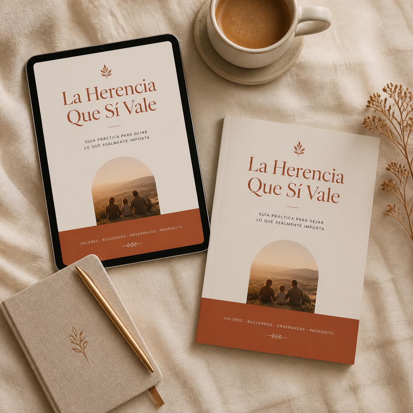 Guía La Herencia Que Sí Vale en tablet y en formato impreso
